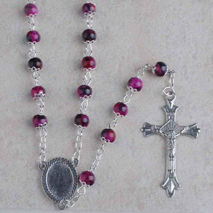 ,galss beads rosary